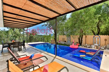 Villa Liva-2, Antalya Kaş'ta, Doğa İçerisinde, Muhafazakar Balayı Villası 3